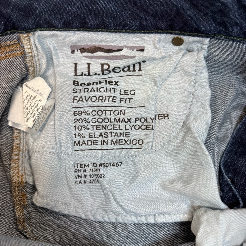 SOLD LL Bean Jeans Womens Size 18 MT Beanflex Denim Favorite Fit Straight Leg - Picture 5 of 14